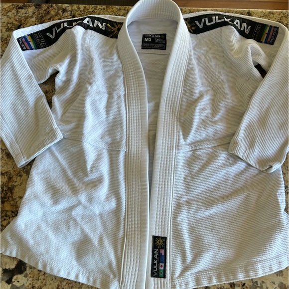 Vulkan Pro kids jujitsu gi & pants size M3 white - Picture 3 of 6